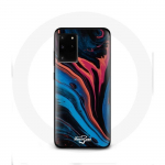 &Uuml;mbris Samsung Galaxy S11 Plus abstraktse tekstuuriga sinine must punane