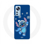 Coque pour Xiaomi Mi 12 / 12X Stitch neige No&euml;l bleu