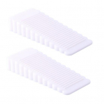 2 tk kokkup&otilde;rkevastane uksepuhver, tekstureeritud pind, kodu parandamine, ohutus koduukse peatus valge