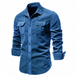 Meeste s&uuml;gispuuvillane Basic Jaapani velvetist meeste &auml;ris&auml;rk Slim Casual s&auml;rk Meeste uus pikkade varrukatega mantel M