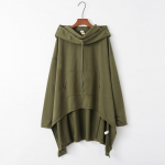 Naiste vabaaja &uuml;hev&auml;rviline kapuutsiga kampsun Pullover Pluus Tops Jope L veini
