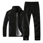 Meeste komplekt, kevad-s&uuml;gis, meeste spordir&otilde;ivad, kaheosaline komplekt, spordi&uuml;likonna jakk + p&uuml;kste dressipluus XXXXXL must