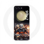 Coque Samsung Galaxy Z Flip5 Max Verstappen F1 art wallpaper