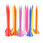 50 tk plastist purunematud 3 1/4 tollised golfi triibud Vastupidav Stabiilne erksav&auml;rviline Kolmekihilised suured tassilised golfitihvtid Golfitarvikud B 50pcs