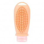 100 ml doseerimispudeli lekkekindel reisipudel Massaažiharja disainiga silikoonpudelid seebi jaoks heleroosa v&auml;rv