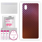 apgo skin sticker film foil vinyl for the BACK compatible with Samsung Galaxy A01 Core, scratch-resistant, easy to install - Carbon Chameleon CAKA5