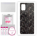 apgo Protective Skin Sticker for the back compatible with Samsung Galaxy A71 5G, Wrap Film, Foil, Vinyl - Pattern Carbon Black Pixel