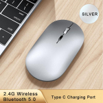 Bluetooth 5.0 2.4G juhtmeta hiir C-t&uuml;&uuml;pi laetav vaikne ergonoomiline iPAD jaoks Macbook Air/Pro s&uuml;learvuti tahvelarvuti kontoris Bluetooth Wireless