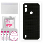 apgo Protective Skin Sticker for the back compatible with Motorola Moto E6i, Wrap Film, Foil, Vinyl - Pattern Matrix