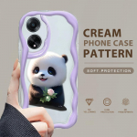 Armas koomiksimustriga kreemjas tekstuuriga korpus, lainelise servaga pehme silikoonkaanega telefoni&uuml;mbris OPPO Reno Realme jaoks OPPO A15 valge