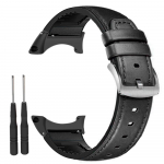 Rihm Suunto Core All Black nutikellale nahk + silikoonist kellarihm Asendusk&auml;ev&otilde;ru, Metallist &uuml;hendusdetailid for suunto core must