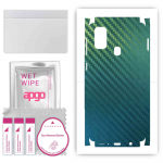 apgo Protective Skin Sticker for the back+sides compatible with Samsung Galaxy M21, Full Wrap Film, Foil, Vinyl - Pattern Carbon Chameleon CAKA1
