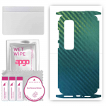 apgo Protective Skin Sticker for the back+sides compatible with Xiaomi Mi 10 Ultra, Full Wrap Film, Foil, Vinyl - Pattern Carbon Chameleon CAKA1