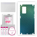 apgo Protective Skin Sticker for the back+sides compatible with Oppo A96 4G, Full Wrap Film, Foil, Vinyl - Pattern Carbon Chameleon CAKA1