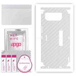 apgo Protective Skin Sticker for the back+sides compatible with Asus ROG Phone 6 Pro, Full Wrap Film, Foil, Vinyl - Pattern Transparent Carbon