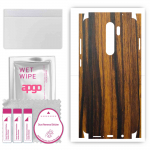 apgo Protective Skin Sticker for the back+sides compatible with Xiaomi Redmi Note 8 Pro, Full Wrap Film, Foil, Vinyl - Pattern Tigerwood