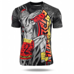 Suvine 3D Muay Thai Kickboxing Poks MMA Segav&otilde;itluskunst Prindiga T-s&auml;rk Treening Spordi T-s&auml;rgid Meeste Mood Streetwear L&uuml;hikeste Varrukatega J&otilde;usaal M