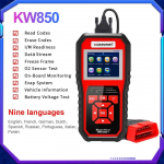 KONNWEI KW850 auto OBD2 skanner professionaalsed autodiagnostika sk&auml;nneri t&ouml;&ouml;riistad OBD2 kontrollmootori kontroll autokoodi lugeja must