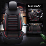 Viieistmeline t&auml;is&uuml;mbrisega autopadi Four Seasons universaalne autoistme kate Nahk kulumiskindel m&auml;&auml;rdunud hingav autoistme kate Basic model must/punane