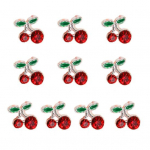 10 tk Cherry Beauty Nail Art Rhinestones Sparkling Ins Style Kolmem&otilde;&otilde;tmelised sulamist kaunistused k&uuml;&uuml;ntele ehted J