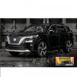 1/32 Scale X-trail maasturi mudelauto heli ja valgusega, kogutav metallist s&otilde;iduk lastele s&uuml;nnip&auml;evaks kingituseks laste m&auml;nguasi 1/32-Size:14.5*6*5.2cm must