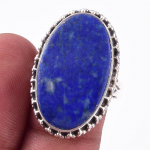 Looduslik lapis lazuli v&auml;&auml;riskivi k&auml;sitsi valmistatud 925 prooviga h&otilde;ber&otilde;ngas S.8 o0A08