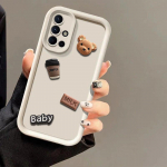 3D Cartoon Coffee Milk telefoni&uuml;mbris Samsung Galaxy A51 A71 A55 A35 A25 A15 A05 A05S A54 A34 A24 A14 A04S A53 A33 A23 A13 A03 A52 silikoonist kate Samsung Galaxy A13 (4G)