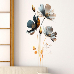 Ilus lilleline seinakleebis elutoa taustakujundusega kleebised magamistuppa 30*60cm