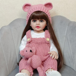 Realistlik t&auml;issilikoonist Baby Bebe 55cm elutruu Reborn Dolls Vin&uuml;&uuml;l Vasts&uuml;ndinud T&uuml;drukule Nukk Printsess V&auml;ikelapse m&auml;nguasi Kingitus 55cm