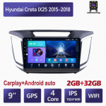 10-tolline Android Carplay jaoks Hyundai Creta Ix25 2015-2018 autoraadio multimeedia videopleier GPS-navigatsioon WIFI 4+64GB 2+32GB