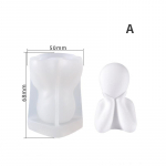 Perekond Abstract Body Silikoonist k&uuml;&uuml;nlavormid Thinker Portree aroomik&uuml;&uuml;nal k&auml;sitsi valmistatud kingituste tegemiseks kipsvormi kodukaunistuseks Kolmeliikmeline perekond 1 tk A