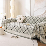 Diivani kate riidest r&auml;tik K&otilde;ik-&uuml;hes Ins Style Skandinaavia diivanteki kate K&otilde;ikeh&otilde;lmav universaalne kate tolmuvastane Four Seasons &Uuml;ldkasutus 180*180 khaki