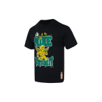 Nike Logo Koomiksite Prindiga Ameerika Retro &Uuml;mmarguse Kaelusega L&uuml;hikeste Varrukatega T-s&auml;rk Meeste Topid Must FD1323-010 L