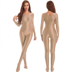 Naiste l&auml;ikiv pikkade varrukatega kombinesoon Solid Stretch Full Bodysuit Rompers Clubwear XL
