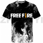 Tasuta Fire Garena 3D T-s&auml;rk Naiste T-s&auml;rk Moodne hip-hop poiste suvetopsid lastele Tasuta Fire Print Lahedad t&auml;navar&otilde;ivad Trendikad meeste t-s&auml;rgid S