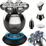 Parim hoolduskomplekt kiilasp&auml;istele meestele: 5-&uuml;hes elektriline pardel p&ouml;&ouml;rlevate l&otilde;iketerade, l&otilde;ikel&otilde;ikurite, ninatrimmeri, harja ja masseerijaga &ndash; juhtmeta