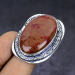 Red River Jasper Gemstone 925 Sterling Silver gift Jewelry Ring Size 6 L6W59