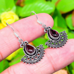 Hessonite Garnet Gemstone Handmade 925 Sterling Silver Gift Earring 1.58 c4n94