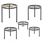 5 tk metallist taimealused Tugev konstruktsioon, k&otilde;rge stabiilsus, roostekindel, tugev kandev&otilde;imega sisep&otilde;randal taimehoidja lillepoti riiul valge