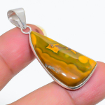Natural Ocean Jasper Gemstone 925 Sterling Silver Jewelry Pendant 1.77 k8k02