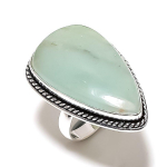 Natural Aquamarine Gemstone Handmade 925 Sterling Silver Jewelry Ring S.9 b4n13