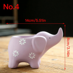 Armas v&auml;rviline elevant-lillepott, mahlane potiistutusmasin T&ouml;&ouml;laua kaunistused Keraamiline taimepott Kodukaunistus Aiakaunistus No.1