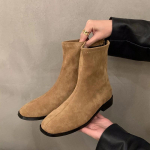 mood Retro stiilis Naiste R&uuml;&uuml;tli K&otilde;rged Saapad Mood Pehme Nahk Slim Pikk Poolsaapad S&uuml;gis Talv Daamide Madalad Kingad 39