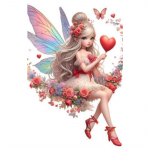 Uus akr&uuml;&uuml;list lame 2D lillehaldjas kroonleht armastust&uuml;druk haldjas multikas auto ripats v&otilde;tmehoidja seljakott ripats