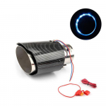 Auto l&auml;ikiv s&uuml;sinikkiust v&auml;ljalaskes&uuml;steemi summuti toru ots 63&ndash;65 mm auto summutite v&auml;ljalaskeotsa toru kaunistus punase/sinise LED-valgusega