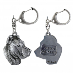 Presa Canario, Dogo Canario, Canary Mastiff - Silver-plated key ring with dog, handbag decoration, backpack pendant by Art-Dog brand