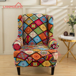 Tagumised toolikatted Printimine Tugitooli kate Suure elastsusega Tiger Stool Wing Tooli kate Elutoa m&ouml;&ouml;bli Kaitsmed &Uuml;he diivani kate D36.2XW31.3XH43.3 inch