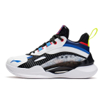 Li Ning Noorte Pioneer Meeskond 2.5 Mugavad Tagasil&ouml;&ouml;gitoega Keskmise K&otilde;rgusega Korvpallijalatsid Laste Korvpallijalatsid Valge Must YKBS050-11 35