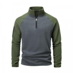 2024. aasta meeste fliisist talvesooja krae t&otilde;mblukuga mantlid &otilde;ues spordimantlid pullover Meeste vabaaja v&auml;lir&otilde;ivad S armee roheline v&auml;rv