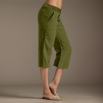 Naiste &uuml;hev&auml;rvilised puuvillased ja linased p&uuml;ksid, lahtised 7-punktilised taskutega p&uuml;ksid L armee roheline v&auml;rv